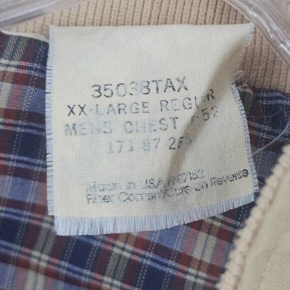 Vintage WALLS Khaki Plaid Lined Cotton workwear Bomber Jacket XXL Heritage 3800 - Picture 4 of 6